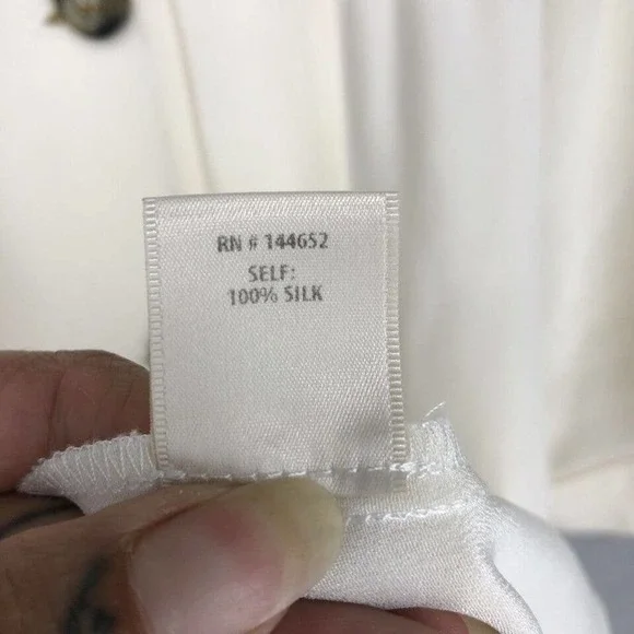 Stone Cold Fox Womens Trench Jacket Maxi Dress Long Double Breasted Silk White 2 - Picture 2 of 9